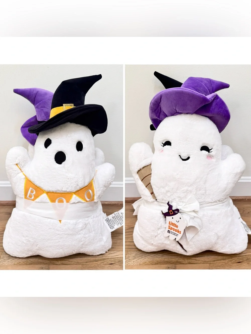 NEW Little Spooks Witch Ghost Halloween Pillows